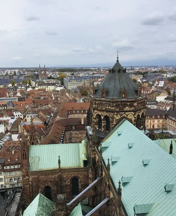 Catedral de Estrasburgo, vista desde lo alto.