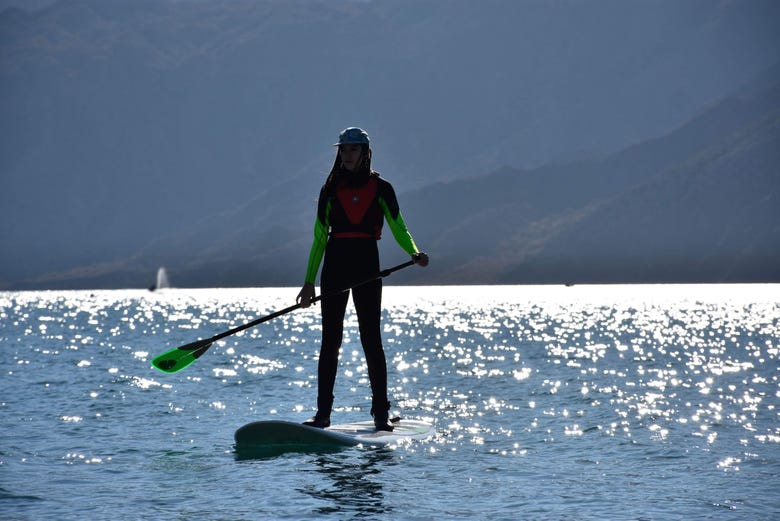 Curso de paddle surf en el Dique Punta Negra
