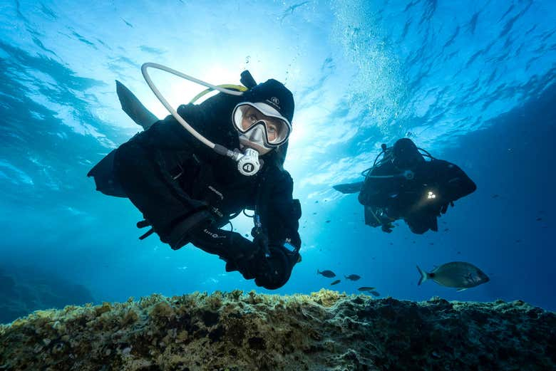 Bautismo de buceo en Tossa de Mar