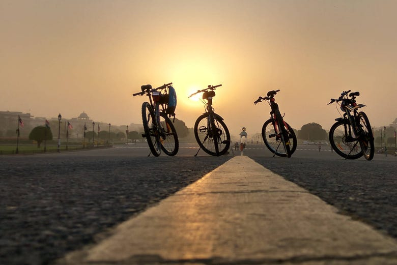 Tour nocturno en bicicleta por Delhi