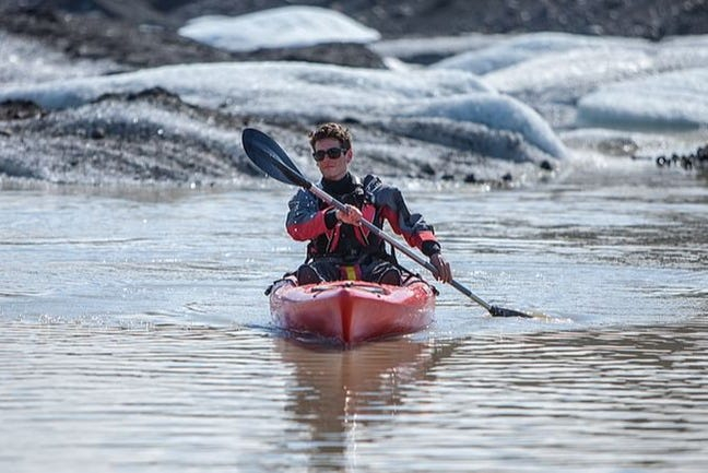 Tour en kayak por el glaciar Sólheimajökull