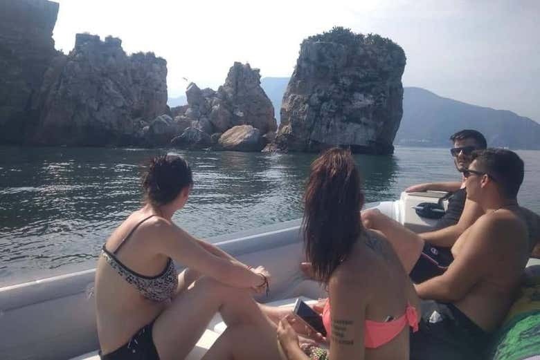 Paseo en barco por la península de Sorrento