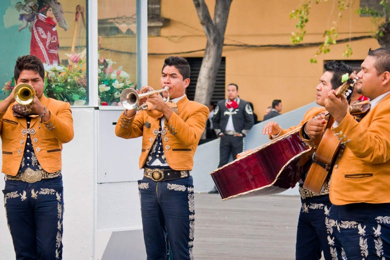 Espectáculo de mariachis en la Plaza Garibaldi