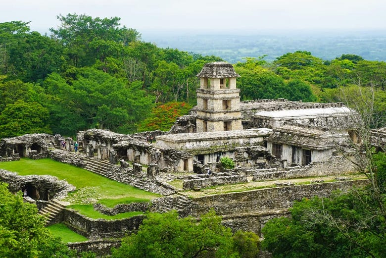 Entrada la zona arqueológica de Palenque