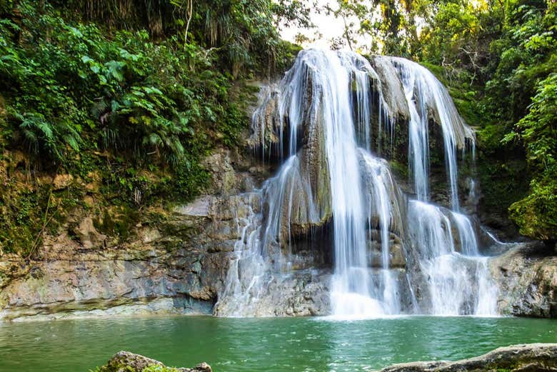 Excursión privada a la cascada Las Delicias y petroglifos de Zama