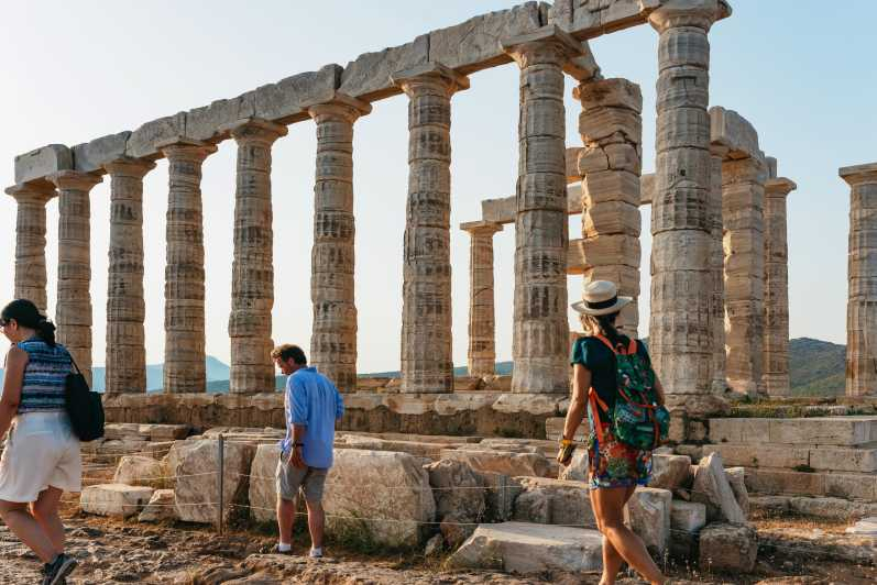 Atenas: Descubre el Cabo Sounion y el Templo de Poseidón al Atardecer