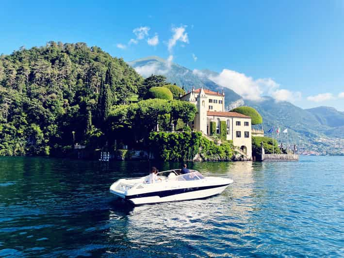 Tour en barco privado de lujo por el Lago de Como con paradas y bebidas