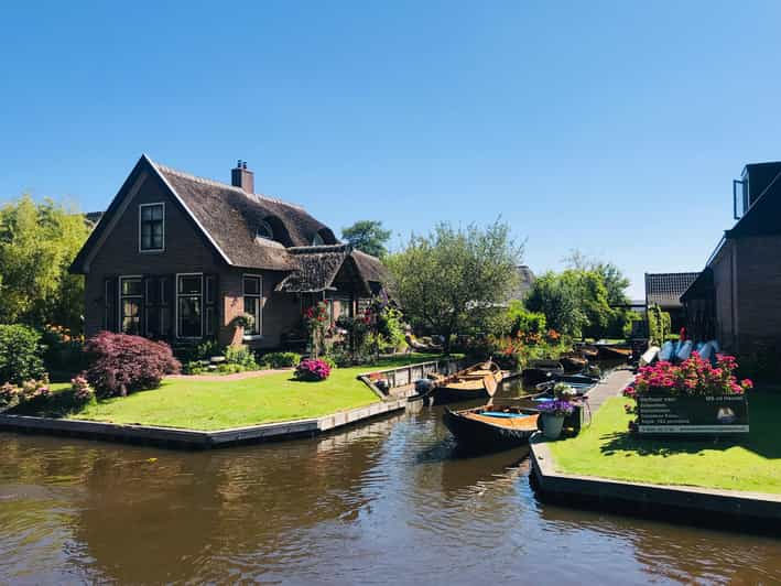 Amsterdam: Excursión de un día a Zaanse Schans y Giethoorn con crucero