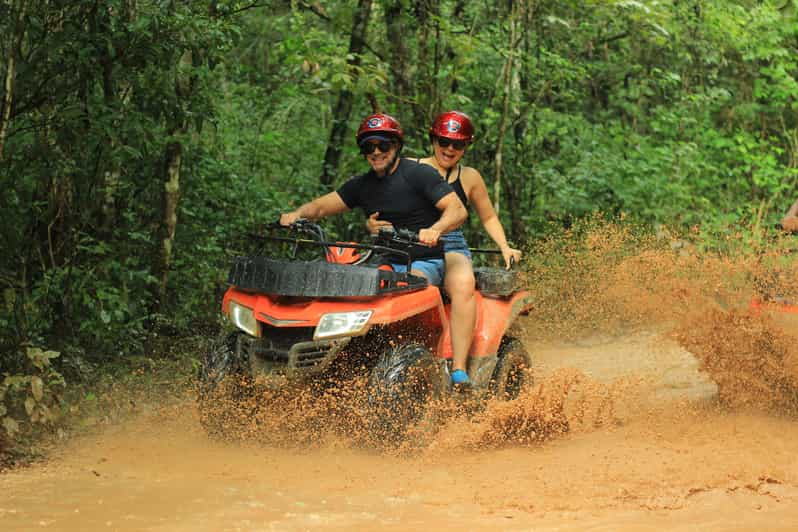 Cancún: Aventura en quad, tirolesa y natación en un cenote con comida