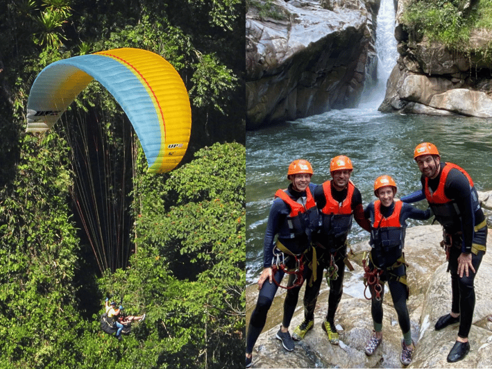 Desde Guatape: PARAGLIDING y CANYONING Cristalino