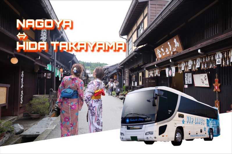Tour en autobús de ida y vuelta de Nagoya a Takayama