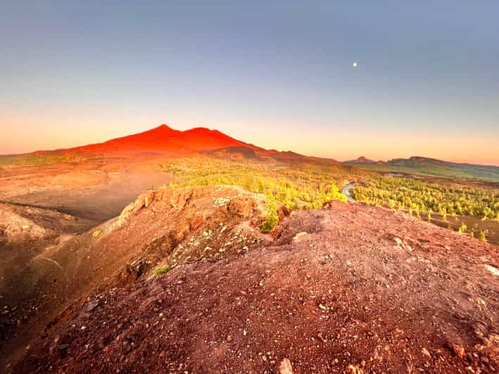 Puesta de sol y estrellas, Parque nacional del Teide