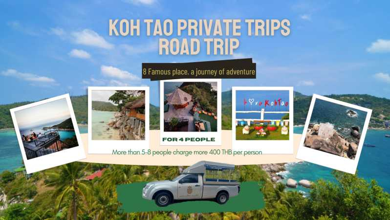 Koh Tao : Viaje Privado Por Carretera A 8 Lugares Famosos