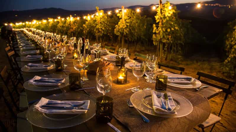 San Gimignano: Cena romántica en un viñedo