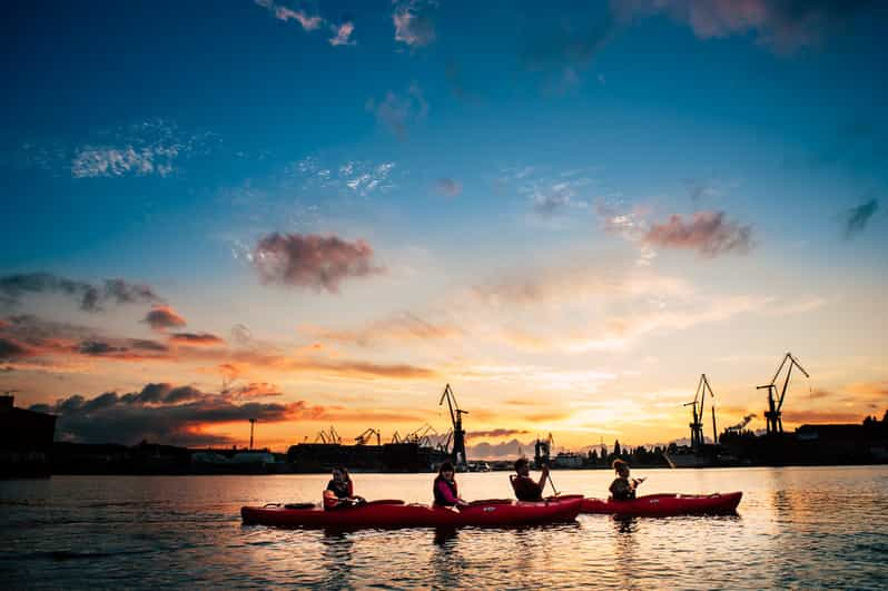 Gdansk: Excursión en kayak al atardecer