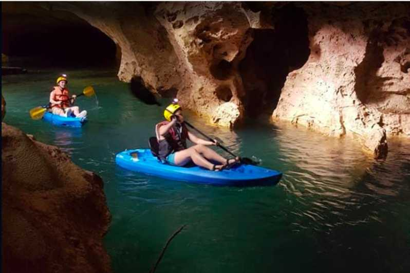 Ciudad de Belice: Excursión guiada en kayak por cuevas con servicio de recogida
