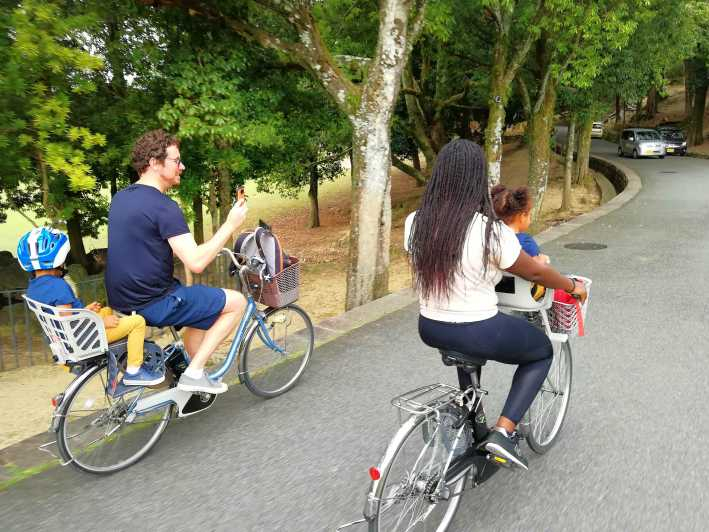 Nara: Excursión familiar privada en bicicleta por el Parque de Nara con almuerzo
