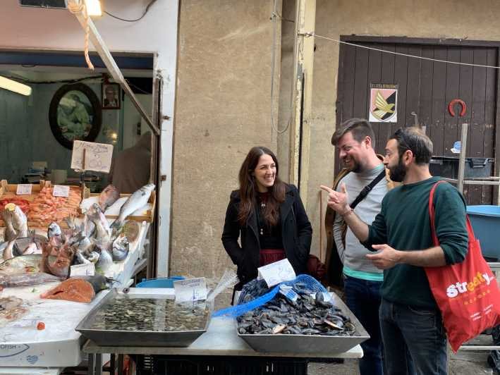 Palermo: Comida callejera y degustación en el mercado local