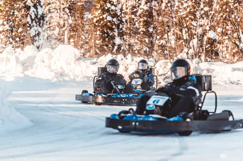 Desde Sirkka: Experiencia en karting sobre hielo y motos de nieve en Laponia