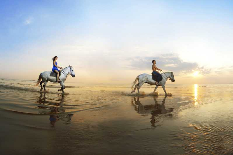 Taghazout: experiencia de montar a caballo al atardecer en la playa
