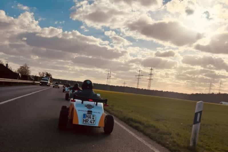 Mannheim: Visita guiada por el campo en Go-Kart con bebida