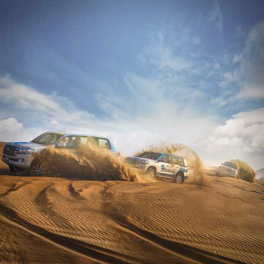 Abu Dhabi: Safari por el desierto con barbacoa, paseo en camello y Sandboarding