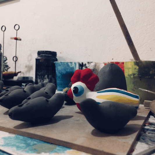 Matera: Taller de pájaros de barro hechos a mano