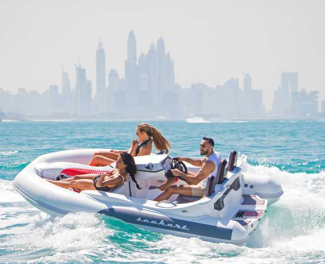 Dubai: Tour privado en barco con moto acuática SeaKart de conducción autónoma