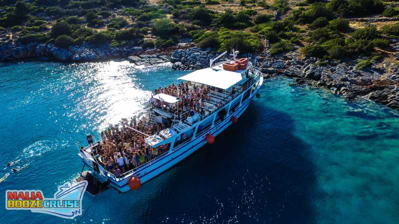 Malia: Booze Cruise Boat Party con Dj en directo