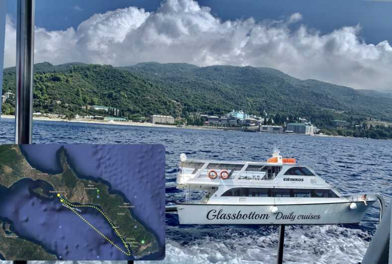 Ouranúpoli: Tour en barco con fondo de cristal por el Monte Athos