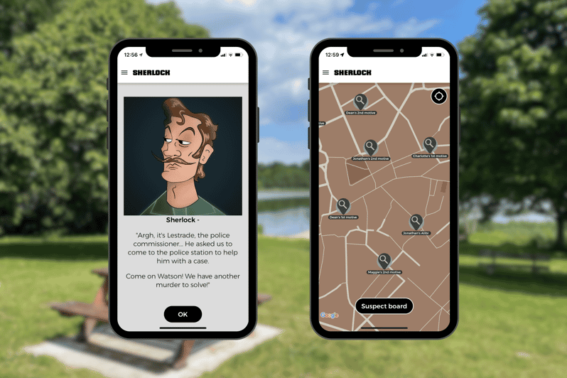 Nimega: Sherlock Holmes Juego de ciudad autoguiado para smartphone