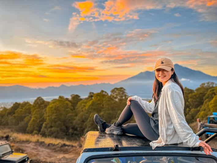 Bali : Viaje en Jeep al Amanecer del Monte Batur con Visita a la Lava Negra