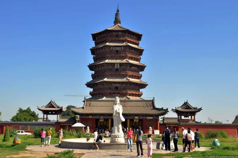 Grutas de Datong Yungang Templo Colgante Pagoda de Madera en Coche