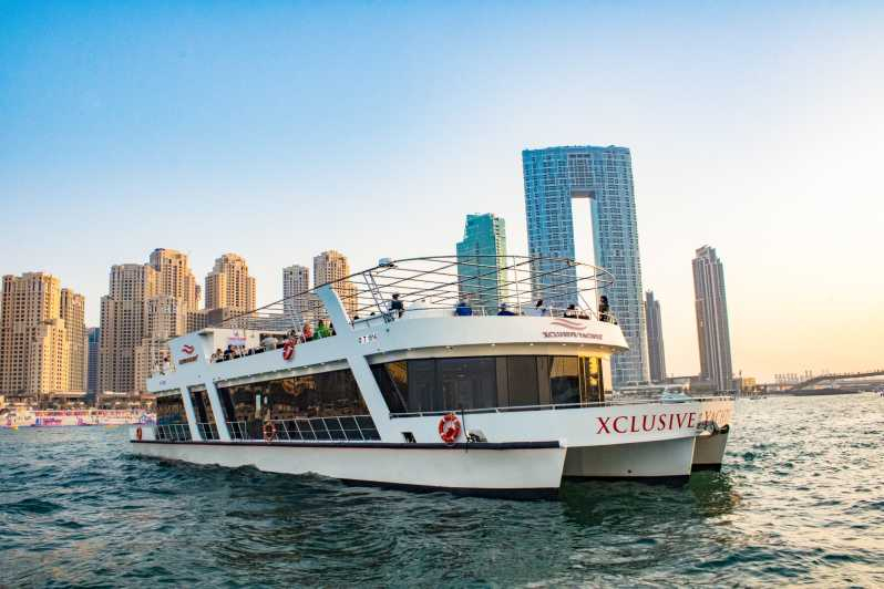 Dubai: Marina Cena en Crucero con Bebidas y Música en Directo