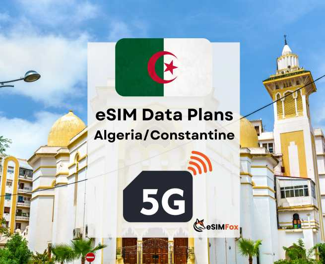 Constantine: Plan de datos de Internet eSIM para Argelia 4G/5G