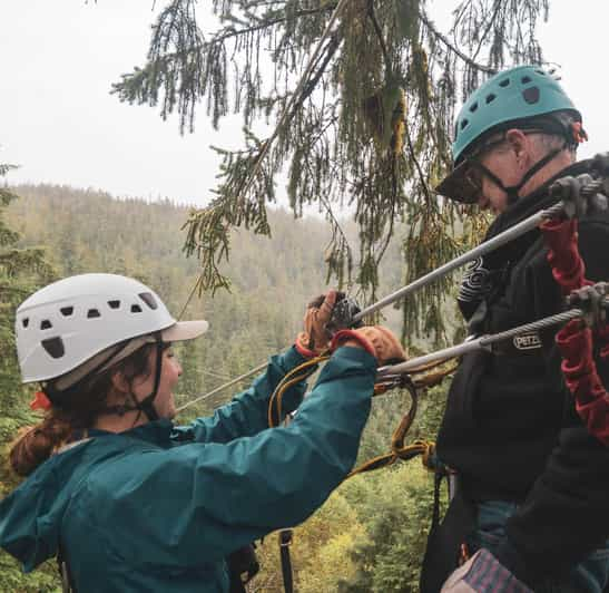 Ketchikan Aventura en tirolina, puente elevado y rappel en la selva tropical