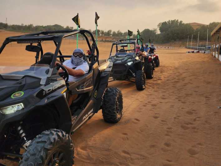 Dubai: Tour privado en buggy por el desierto, paseo en camello y Sandboarding