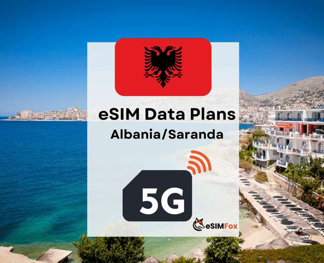 Saranda: Plan de datos de Internet eSIM para Albania 4G/5G