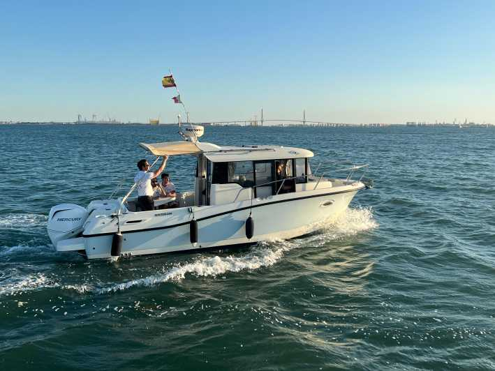 Bahía de Cádiz: 3 horas de tour en barco privado por la Bahía de Cádiz