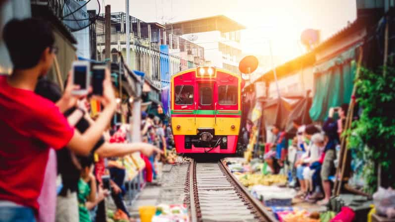 Bangkok: Mercado del Tren de Maeklong y Mercado Flotante de Amphawa