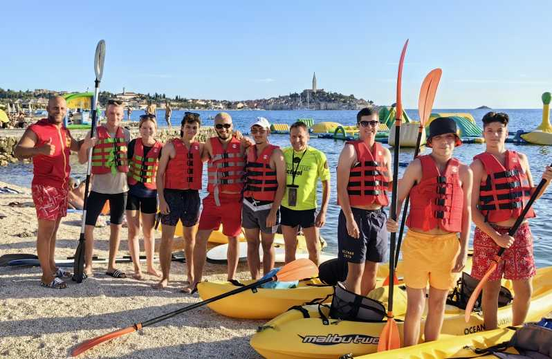 Rovinj, Porton Biondi: Excursión en kayak al atardecer