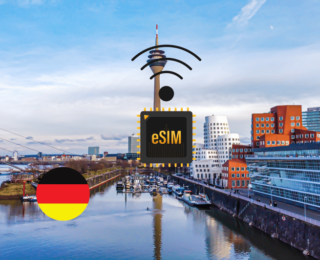 eSIM Düsseldorf :Plan de Datos Internet Alemania alta velocidad 5G