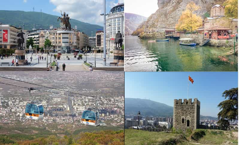 Tour de medio día Centro de Skopje - Cañón Matka - Cruz del Milenio