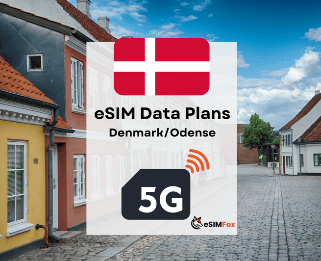 Odense: Plan de datos de Internet eSIM para Dinamarca 4G/5G