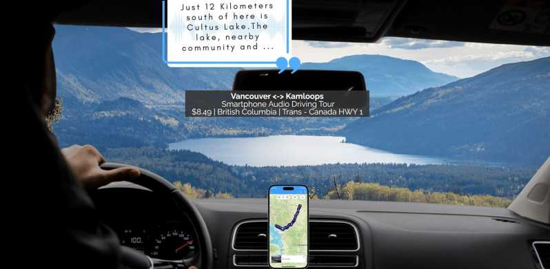 Vancouver y Kamloops: Recorrido en coche con audio para smartphone