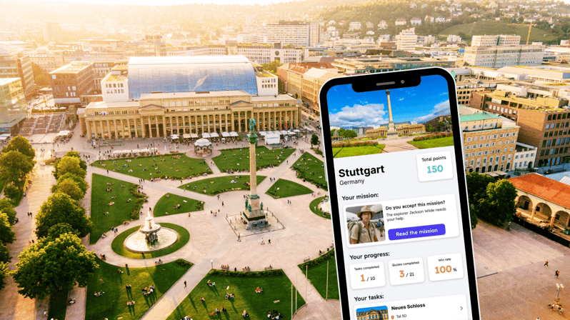 Stuttgart: Juego de exploración y visita de la ciudad en tu teléfono