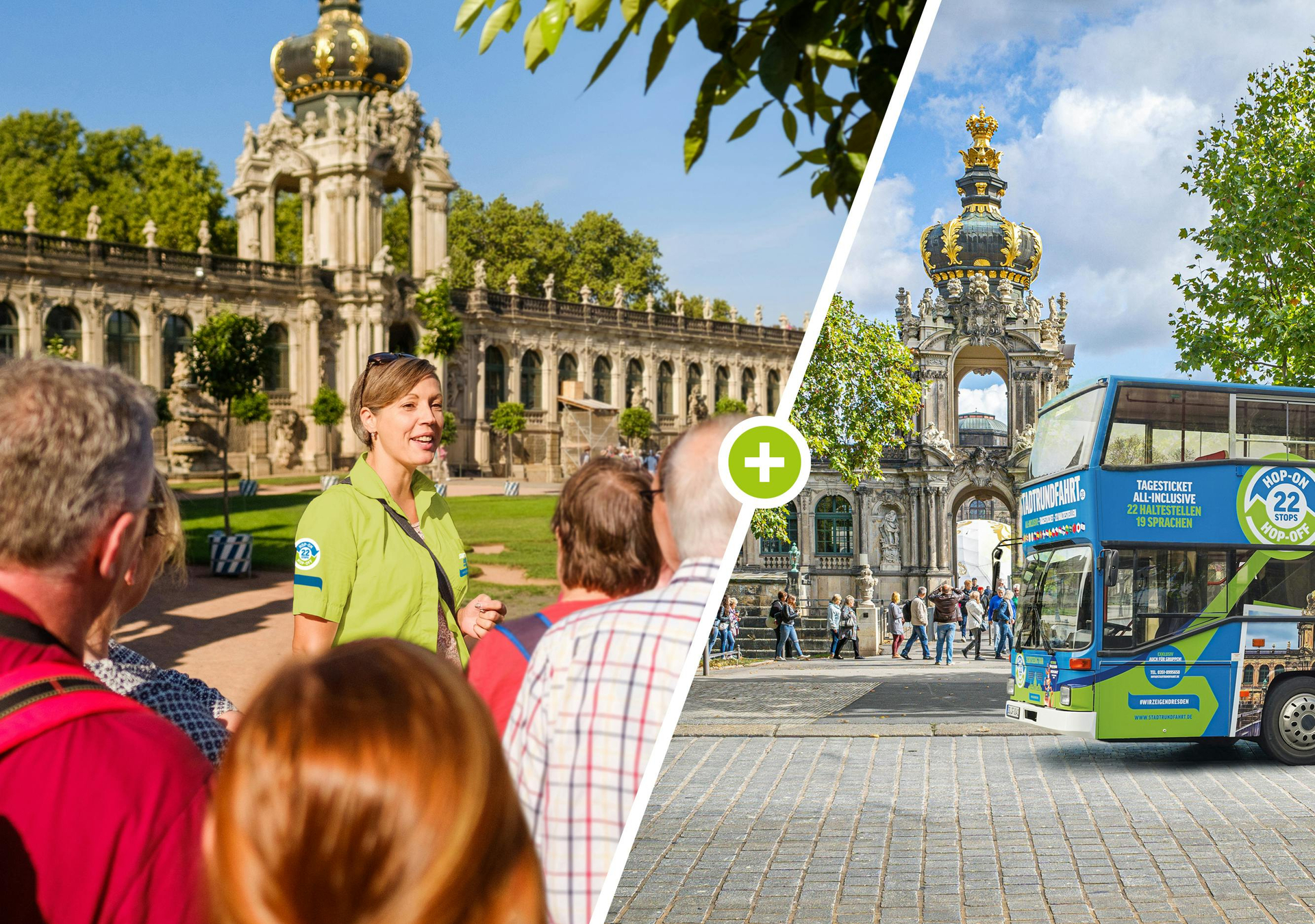 Recorrido a pie por el casco antiguo de Dresde y recorrido en autobús con paradas libres