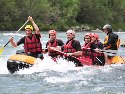 Rafting en el río Esera en Huesca