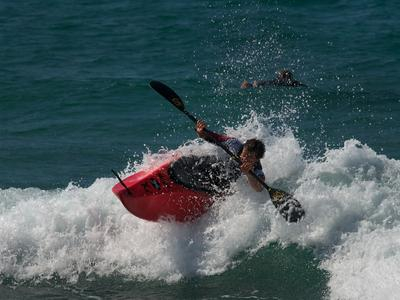 Clases de kayak de surf en Recco, cerca de Portofino