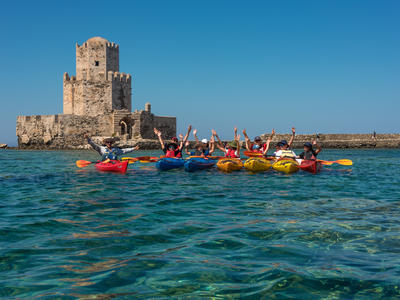 Excursión en kayak de mar en Methoni